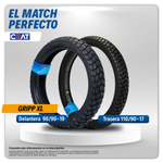 Cargar imagen en el visor de galería, Combo de Llantas CEAT | 110/90-17 y 090/90-19 Gripp XL