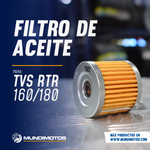 Cargar imagen en el visor de galería, TVS FILTRO OIL 4T RR/RTR160/180 - Mundimotos