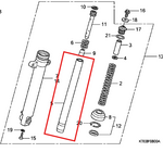 Cargar imagen en el visor de galería, Barra de suspensión Delantera Cbf 125 Honda Original - Mundimotos