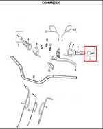 Cargar imagen en el visor de galería, TAPON MANUBRIO EVOR3-125/150 ORIGINAL - Mundimotos
