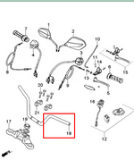 Cargar imagen en el visor de galería, MANUBRIO BARRA ACERO NKD-R ORIGINAL - Mundimotos