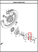 Load image into Gallery viewer, ARANDELA SPROKET 8MM NKD ORIGINAL - Mundimotos