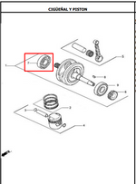 Cargar imagen en el visor de galería, BALINERA 28X72X18 28BCS15 ORIGINAL - Mundimotos