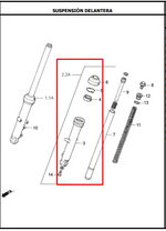 Load image into Gallery viewer, TELESCOPIO COMPLETO LH AK125 ORIGINAL - Mundimotos