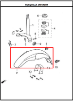 Load image into Gallery viewer, Guardabarro Trasero Akt Ak 125Sl Original - Genuine parts