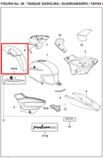 Cargar imagen en el visor de galería, Guardabarro traseraero Frontal Bajaj PULSAR 180 Ug Original - Genuine parts