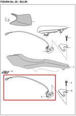 Cargar imagen en el visor de galería, CABLE SEGURO SILLIN PULSARII ORIGINAL - Mundimotos
