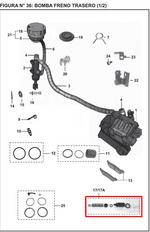 Cargar imagen en el visor de galería, CHUPA BOMBA FRENO RR PULSAR220 ORIGINAL - Mundimotos