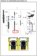 Load image into Gallery viewer, BUJE TELESCOPIO PULSAR 180UG ORIGINAL - Mundimotos