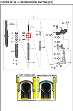 Cargar imagen en el visor de galería, PIN TELESCOPIO PULSAR UG/NS 200 ORIGINAL - Mundimotos