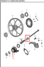 Cargar imagen en el visor de galería, BUJE 12X17.5X33 FR PULSAR 180 ORIGINAL - Mundimotos