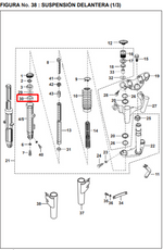 Cargar imagen en el visor de galería, BUJE GUIA TELESCOPIO SU. PULSAR ORIGINAL - Mundimotos