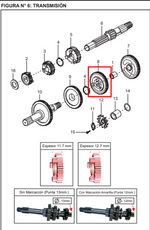 Cargar imagen en el visor de galería, PINON ES 4TA 27T CT100 TEC/PLATINO ORIGINAL - Mundimotos
