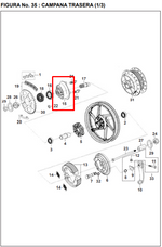 Cargar imagen en el visor de galería, PORTA SPROKET 4H PULSAR/DISCOVER ORIGINAL - Mundimotos