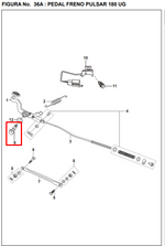 Cargar imagen en el visor de galería, TORNILLO PEDAL FRENO PULSAR 135/UG ORIGINAL - Mundimotos