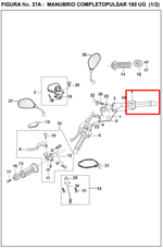 Cargar imagen en el visor de galería, Comando derecho bajaj PULSAR 180 gt original - genuine parts