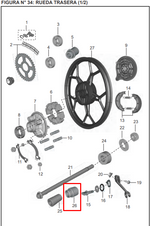 Cargar imagen en el visor de galería, BUJE PORTA SPROCKET PUL135 CORTO ORIGINAL - Mundimotos