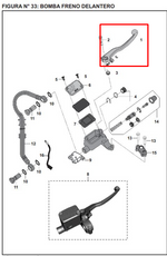 Cargar imagen en el visor de galería, MANIGUETA RH NS 200/BLACK TEC ORIGINAL - Mundimotos