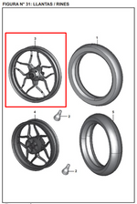 Cargar imagen en el visor de galería, RIN FR PULSAR 200 NS ORIGINAL - Mundimotos