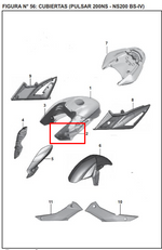 Cargar imagen en el visor de galería, CUBIERTA TANQUE LH PULSAR 200 NS ORIGINAL - Mundimotos