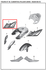 Cargar imagen en el visor de galería, TAPA RH PULSAR 200 NS REJILLAL ORIGINAL - Mundimotos