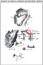 Cargar imagen en el visor de galería, SOPORTE FAR. SUP. PULSAR 200 NS ORIGINAL - Mundimotos