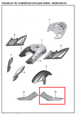 Cargar imagen en el visor de galería, CUBIERTA INF LH NS 200 F.I./BS4 ORIGINAL - Mundimotos