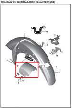 Load image into Gallery viewer, SOPORTE GUARDA. FR PULSAR 200 NS ORIGINAL - Mundimotos