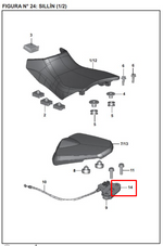 Cargar imagen en el visor de galería, PLATINO SILLIN NS 200 ORIGINAL - Mundimotos