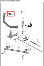 Cargar imagen en el visor de galería, CAUCHO PEDAL FRENO DISC.125ST ORIGINAL - Mundimotos