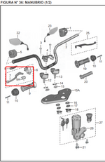 Cargar imagen en el visor de galería, SOPORTE Y MANIGUETA LH DISCOVER 100 M/125ST ORIGINAL - Mundimotos