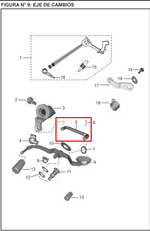 Cargar imagen en el visor de galería, VARILLA PEDAL CAMB. DIS125ST ORIGINAL - Mundimotos
