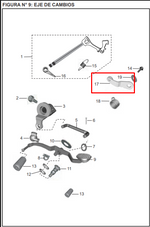 Cargar imagen en el visor de galería, LEVA EJE CAMBIOS PULSAR 150/DISC125 ORIGINAL - Mundimotos