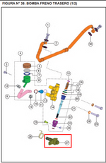 Cargar imagen en el visor de galería, TVS EJE PEDAL FRENO RTR160/180 - Mundimotos