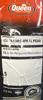 Cargar imagen en el visor de galería, Llanta Queen 130/70-P6240 Sellomatic rin 13-Mundimotos