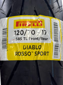 Llanta Pirelli Diablo Rosso Sport 120/70-17 TL FR/RR