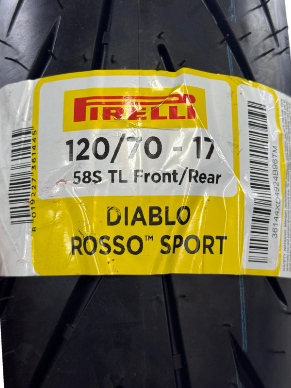 Llanta Pirelli Diablo Rosso Sport 120/70-17 TL FR/RR