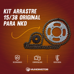Cargar imagen en el visor de galería, KIT ARRASTRE 15/38 AK125SL/NKD ORIGINAL - Mundimotos