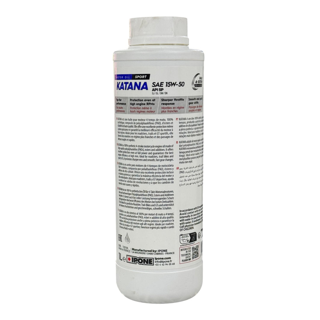 Aceite Motor IPONE 4T 100% Sintético KATANA 15W‑50