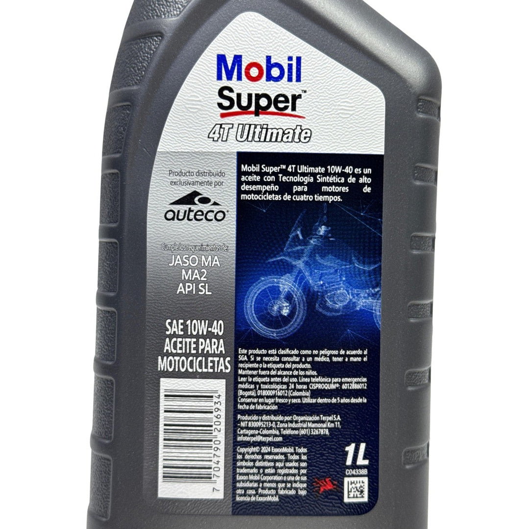 Aceite de Motor Mobil 10W40 Semisintetico Ultimate 4 Tiempos