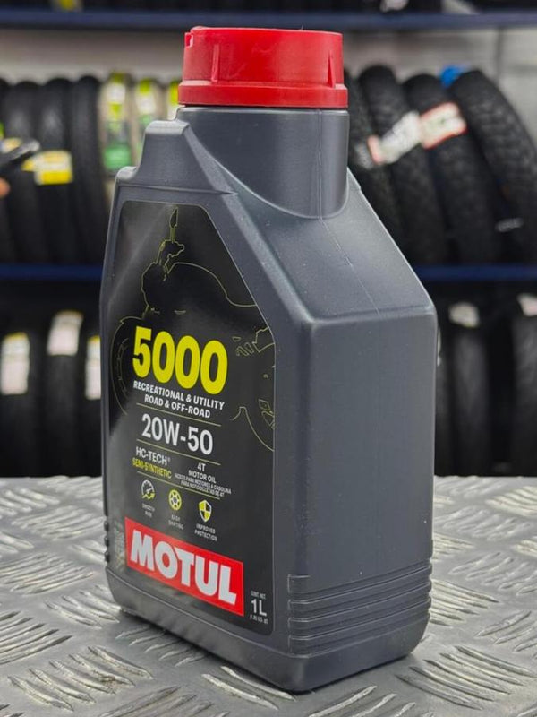 Aceite de Motor Motul 20W50 Semisintetico 5000 4 Tiempos-Mundimotos