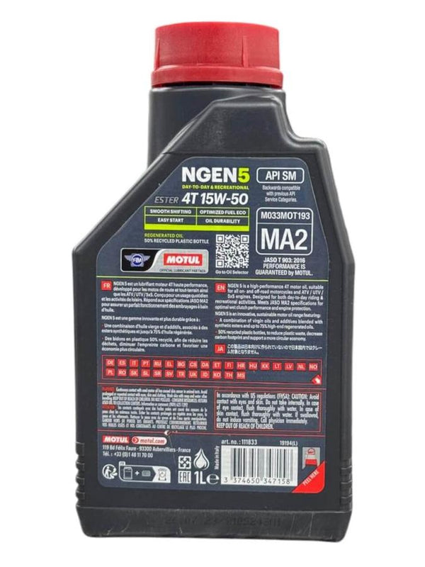 Aceite motul 15w50 NGEN5  F-NGEN5_3 | Mundimotos