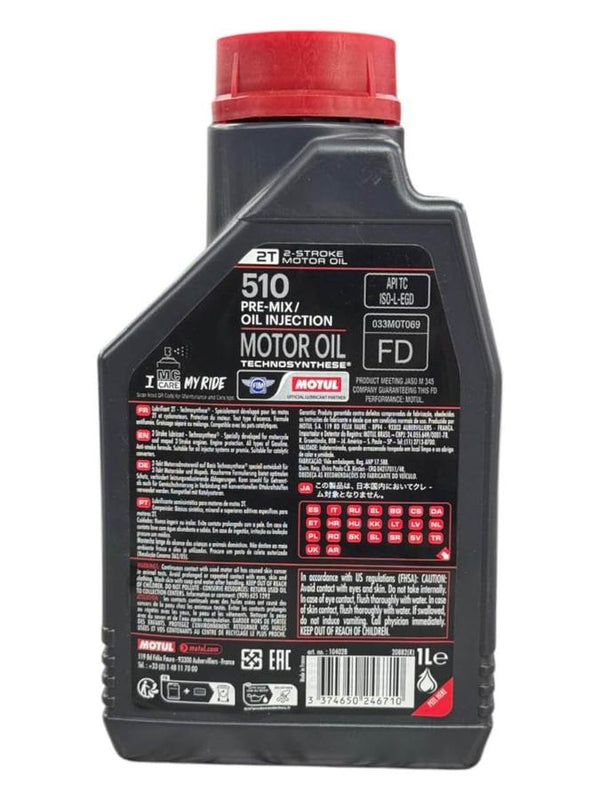 Aceite de Motor Motul Mineral 510 2 Tiempos-Mundimotos