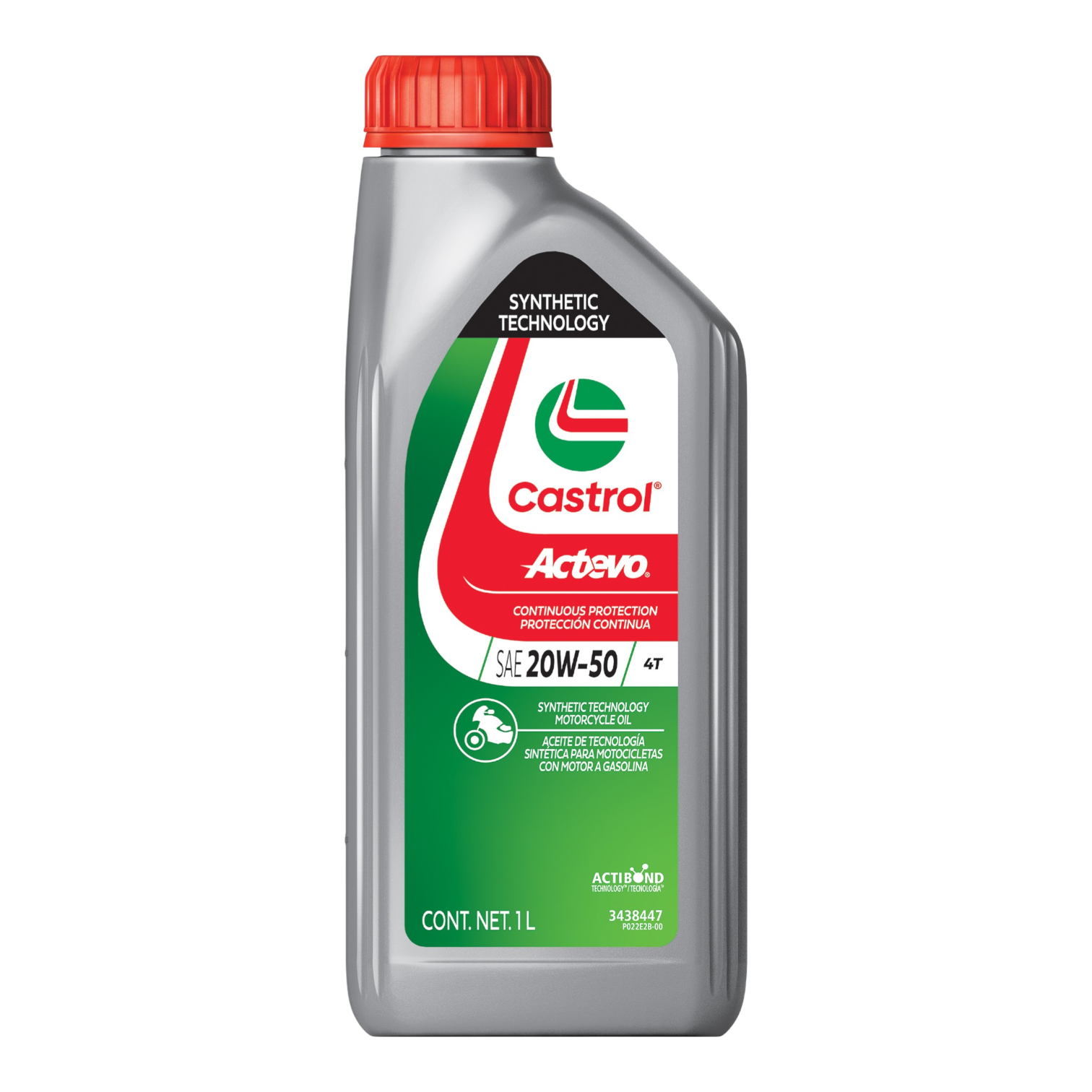 Castrol 20W50 Semi-Synthetic Active Silver 4-Stroke Engine Oil - Mundimotos