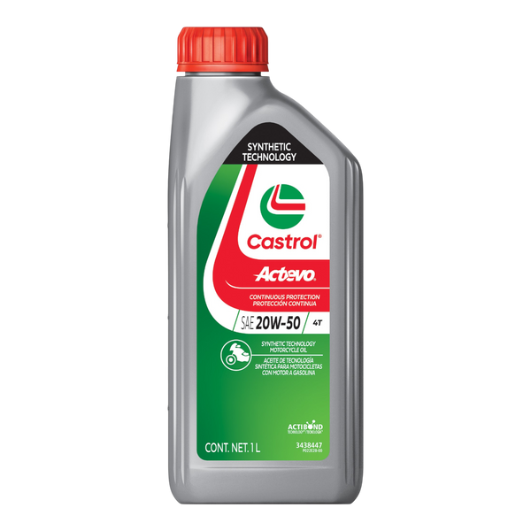 Aceite de Motor Castrol 20W50 Semisintetico Actevo Plata 4 Tiempos