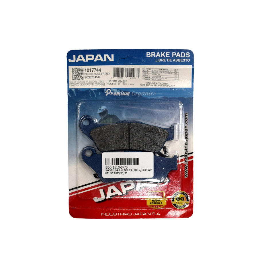 Pastilla freno bajaj caliber Generico industrias japan - Mundimotos