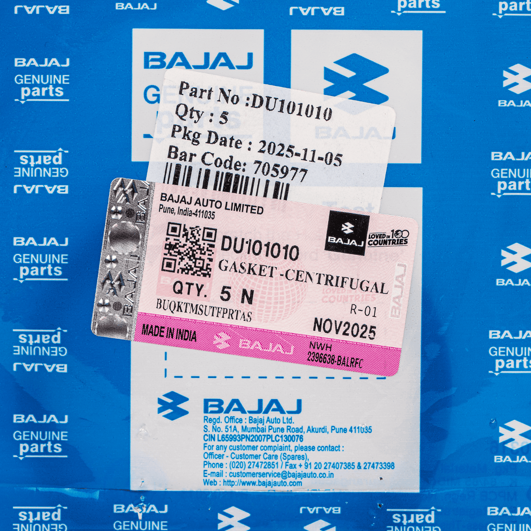 Empaque Centrifugo de Aceite BOXER 100 CT - PLATINO 100 Bajaj Original