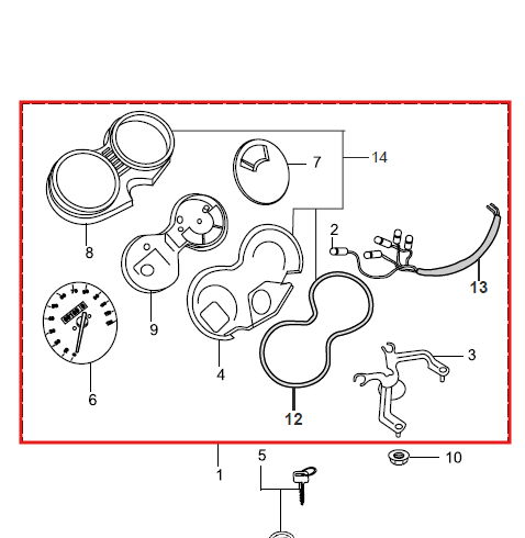 Velocímetro Completo Boxer 100 S1D Genérico Chino
