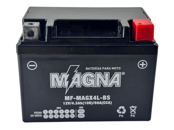 Batería para moto Yuasa YTX4L-BS Cb 110 / Biz / Zx 130 / Kmx 125 / C90 / Ts 125 Cr