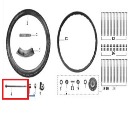 Eje de Llanta Delantera Mrx 125 - Mrx 150 Victory Original - Mundimotos
